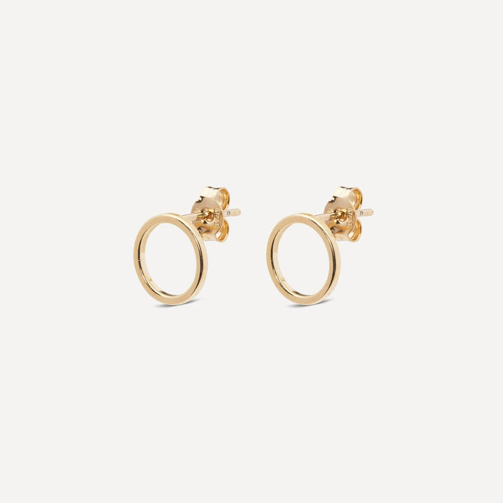 Eternity earrings gold 10 mm